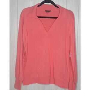 Vince Camuto V-Neck Sweater NWT Ladies Size Medium Ocean Coral Color